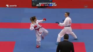 Serap Özçelik Arapoğlu TUR vs Bettina Plank AUT  Karate 1 Premier League  Salzburg 2020 [upl. by Aikam]