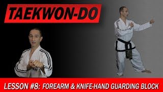 Forearm amp KnifeHand Guarding Block  TaekwonDo Lesson 8 [upl. by Woll]