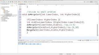 28 Merge Sort implementation in Java [upl. by Genaro]