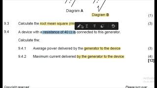 Electrodynamics Grade 12  Exam question [upl. by Nivle]