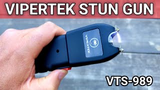 VIPERTEK VTS9891 Billion Heavy Duty Stun Gun  Rechargeable with LED Flashlight [upl. by Shepherd]