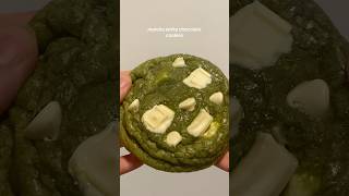 matcha white chocolate cookies 🍵 recipe on my channel [upl. by Jeffery650]