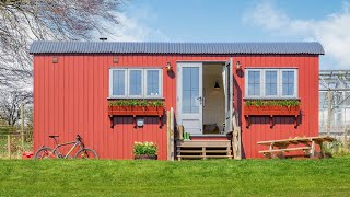 Luxurious Beautiful Bankhead Shepherds Hut Cottage  Living Design Tiny House [upl. by Annabel]