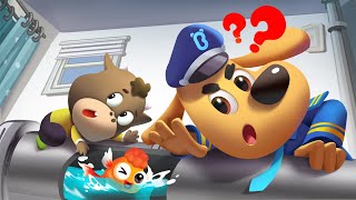 Underground Strange Sound  Police Cartoon  Cartoon for Kids  Sheriff Labrador  BabyBus [upl. by Ulyram659]