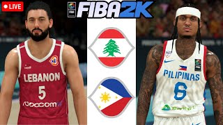 FIBA 2024  LEBANON vs PHILIPPINES  NBA 2K24 PC [upl. by Danyette357]