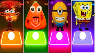 Tiles Hop All Cartoon characters  Inside Out 2 🆚 POU 🆚 Minions 🆚 SpongeBob  Coffin dance [upl. by Ssenav11]