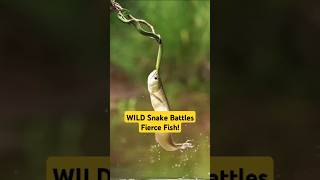 WILD Snake Battles Fierce Fish shorts wildlife animals [upl. by Redlac]