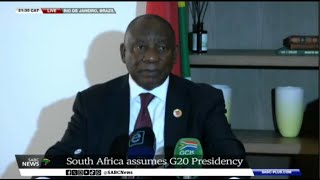 G20 Presidency  President Ramaphosa on Taxation amp Reform of global institutions [upl. by Bohlin]