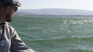 Crazy Waves 🌊⛵on The Sea of Galilee LIVE [upl. by Alyworth]