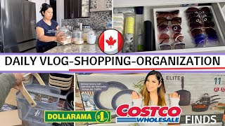 Indian Mom daily productive Vlog Organization ideas Using Dollarama Finds amp Costco Shopping Haul [upl. by Linc8]