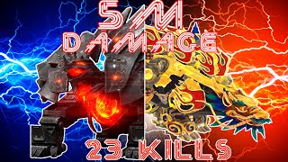 JMW Dino War  5M Damage Archelon amp Dragon [upl. by Onit]