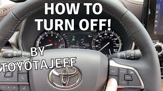 How to Turn Off Toyota Lane Departure Alert Jeff the Toyota Answer Man  turn off radar cruise [upl. by Kazmirci243]