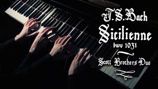 SICILIENNE BWV 1031 – JS BACH – Piano Duet [upl. by Dlorej61]