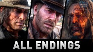 Red Dead Redemption 2  All 4 Endings Good Honor Bad Honor [upl. by Esdras710]