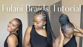 Fulani Braids Tutorial  How to do Fulani Braids [upl. by Seve]