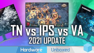 What Display Tech is Best TN vs IPS vs VA  2021 Update [upl. by Aigil]