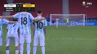 Argentina vs Colombia  Penalty kick 32 Semifinal 2021 [upl. by Aicsila749]