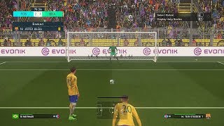 PES 2018  GAMEPLAY REDES DO GOL e FACES Barcelona vs Brasil [upl. by Lord820]