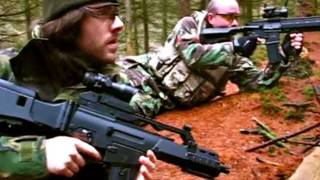 Airsoft War M4 G36 M16 AK47 M249 GR300 quotCrazy Dutchquot in Scotland [upl. by Nostets]