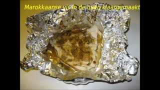 Marokkaanse vis in de oven klaar gemaakt of op de BBQ  vis en papillote [upl. by Pammy171]