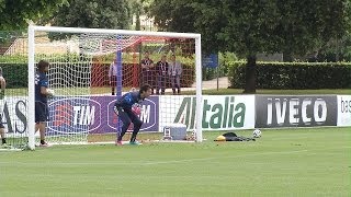 Lallenamento di Buffon e degli altri portieri azzurri [upl. by Livvyy]