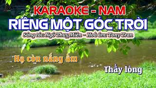 Riêng Một Góc Trời Karaoke  Tone Nam [upl. by Reivilo]