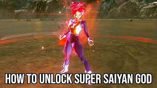 HOW TO UNLOCK SUPER SAIYAN GOD IN XENOVERSE 2  SSG  DLC 13 [upl. by Cence824]