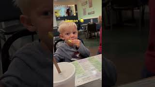 2 year old trying a lemon 🍋 [upl. by Silver406]