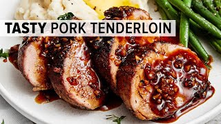 Most Flavorful PORK TENDERLOIN with Honey Garlic Glaze [upl. by Ekud]