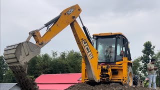 JCB Backhoe Loader Loading Stone  3DX Machine New Video droneplanet2040 [upl. by Orit]