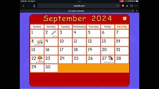 Daily Starfall Calendar  September 17 2024 [upl. by Salvadore]