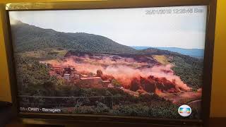 Momento exato da explosão da barragem de BrumadinhoMG [upl. by Rozamond]