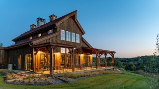 Panoramic Views Retreat A Barn Built For Entertaining  Timberlyne Tour [upl. by Sueddaht864]