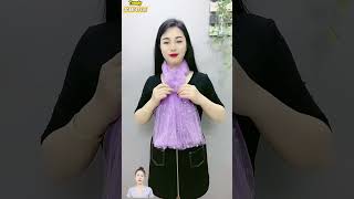 Flower design Scarf style for girls tie a scarf Necktie scarf shorts [upl. by Pansir]