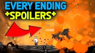 SPOILERS All Endings in Hollow Knight and How to Get Each One [upl. by Akkire803]