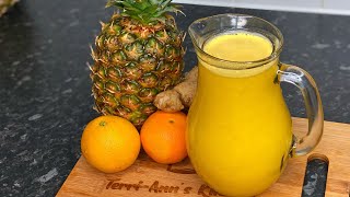 Pineapple Ginger and Orange Juice  Cleanse All the Toxins From your Body TERRIANN’S KITCHEN [upl. by Temirf]