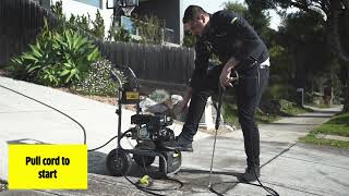 How To Turn On a Kärcher Petrol Pressure Washer [upl. by Damal]