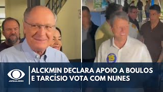 Alckmin declara apoio a Boulos e Tarcísio vota com Nunes  Eleições 2024 [upl. by Airetal]