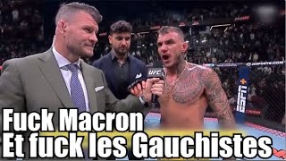 Un combattant UFC insulte Macron amp la gauche après sa victoire vs Benoit Saint Denis à lufc Paris 🤣 [upl. by Annaitsirk731]