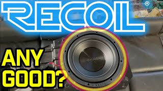 Recoil Subwoofer Install amp Review [upl. by Ayikin]