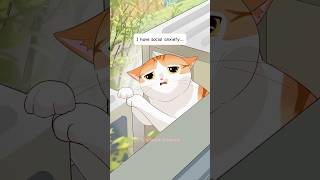 I have Social Anxiety cat animation shorts [upl. by Esnofla]