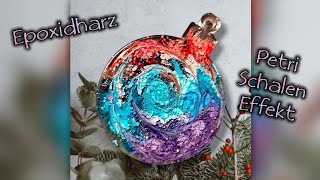 547 Weihnachtshänger Petri Schalen Effekt ❤️💜💙 Epoxidharz ❤️💜💙 Resin [upl. by Jezabelle]