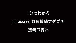 【1分でわかる】mirascreen WiFi 無線接続アダプター iPhoneでの接続の流れ [upl. by Aehtna495]