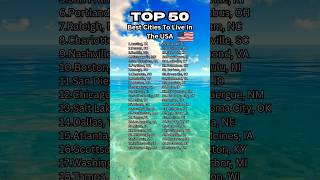 Top 50 Best Cities in the USA bestcities [upl. by Brunelle]