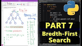 Part 7  Breadth First Search BFS of Binary Tree with Python Implementation [upl. by Gillmore]