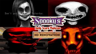 Spookys Jump Scare Mansion HD Renovation  All Death Scenes of Specimens Main Endless DLCs [upl. by Urbai]