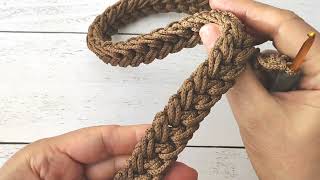 Super Easy How to Crochet Bag Strap or Crochet a Cord Step by Step [upl. by Elijah]