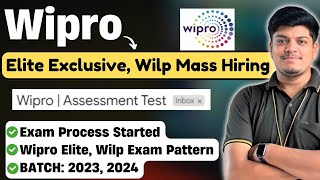 🔥Wipro Elite Wilp Mass Hiring 2024 2023 Exam Process Started  Wipro Elite Wilp Exam Pattern [upl. by Schober]