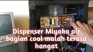 dispenser miyako galon bawah rusak bagian air cool malah terasa hangat [upl. by Naimerej]