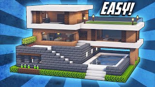 Minecraft How To Build A Large Modern House Tutorial 38 [upl. by Irollam]